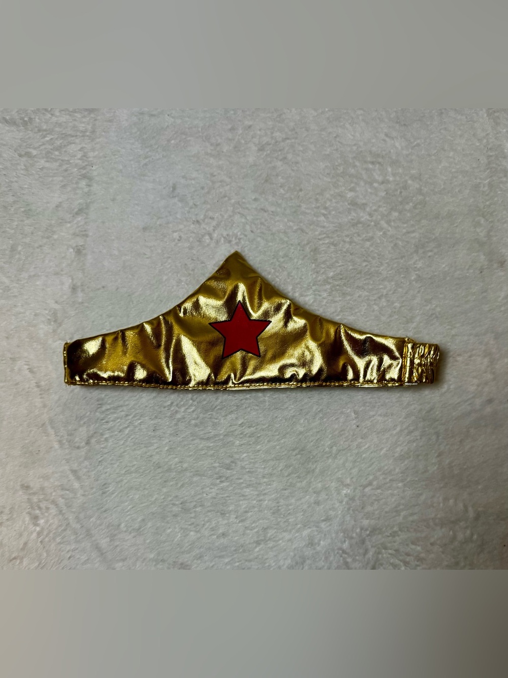 Wonder Woman Costume Gold Metallic Headband with Red Star